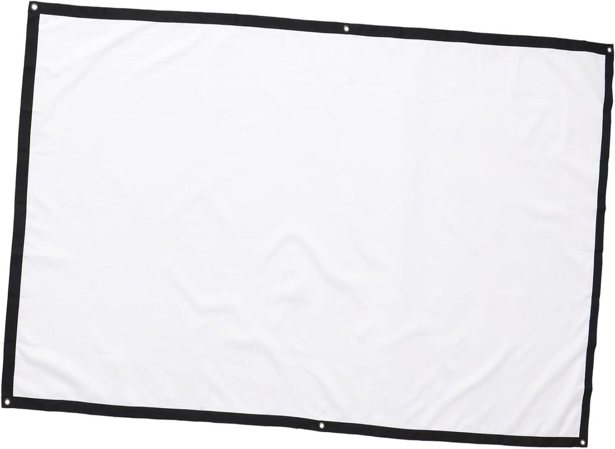 Draagbaar Projectiescherm - Wit Beamerdoek - Thuisbioscoop Creëren - Gelijkmatige Lichtverspreiding - 100 Inch - Wit