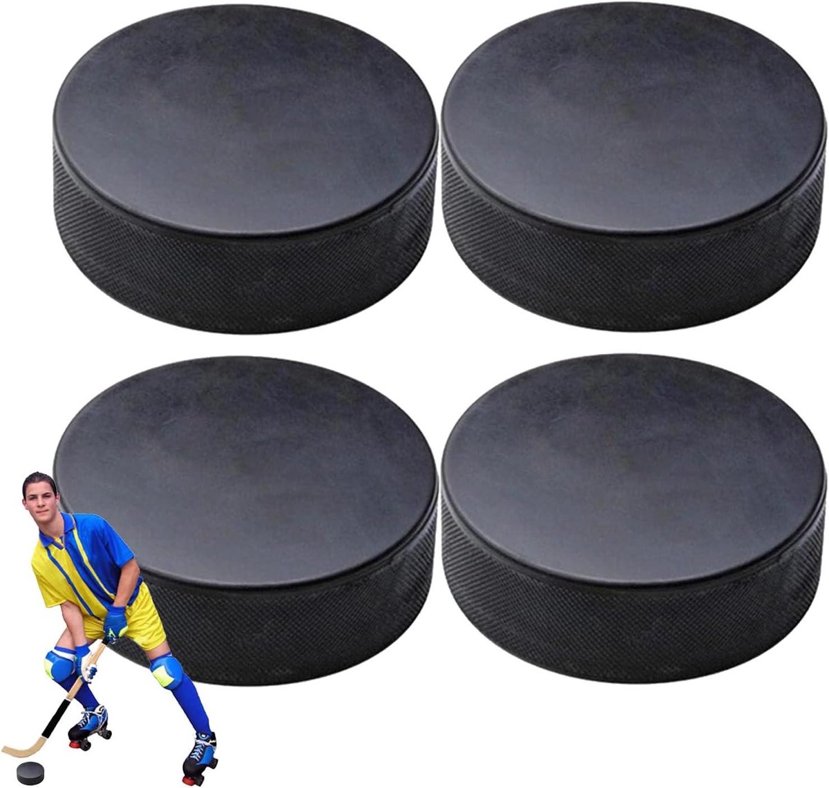Street Puck - PU-schijf voor hockey-training | oefenplaat in normale grootte, voor indoor en outdoor hockey-vaardigheden, controleapparatuur