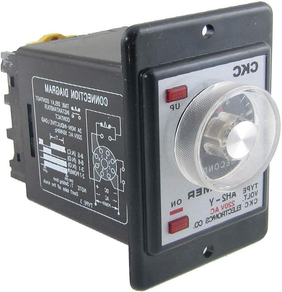 Tijdrelais - Schakeltimer Timer - Automatisering Instellen - Instelbare Vertraging - 8.7 cm - Grijs