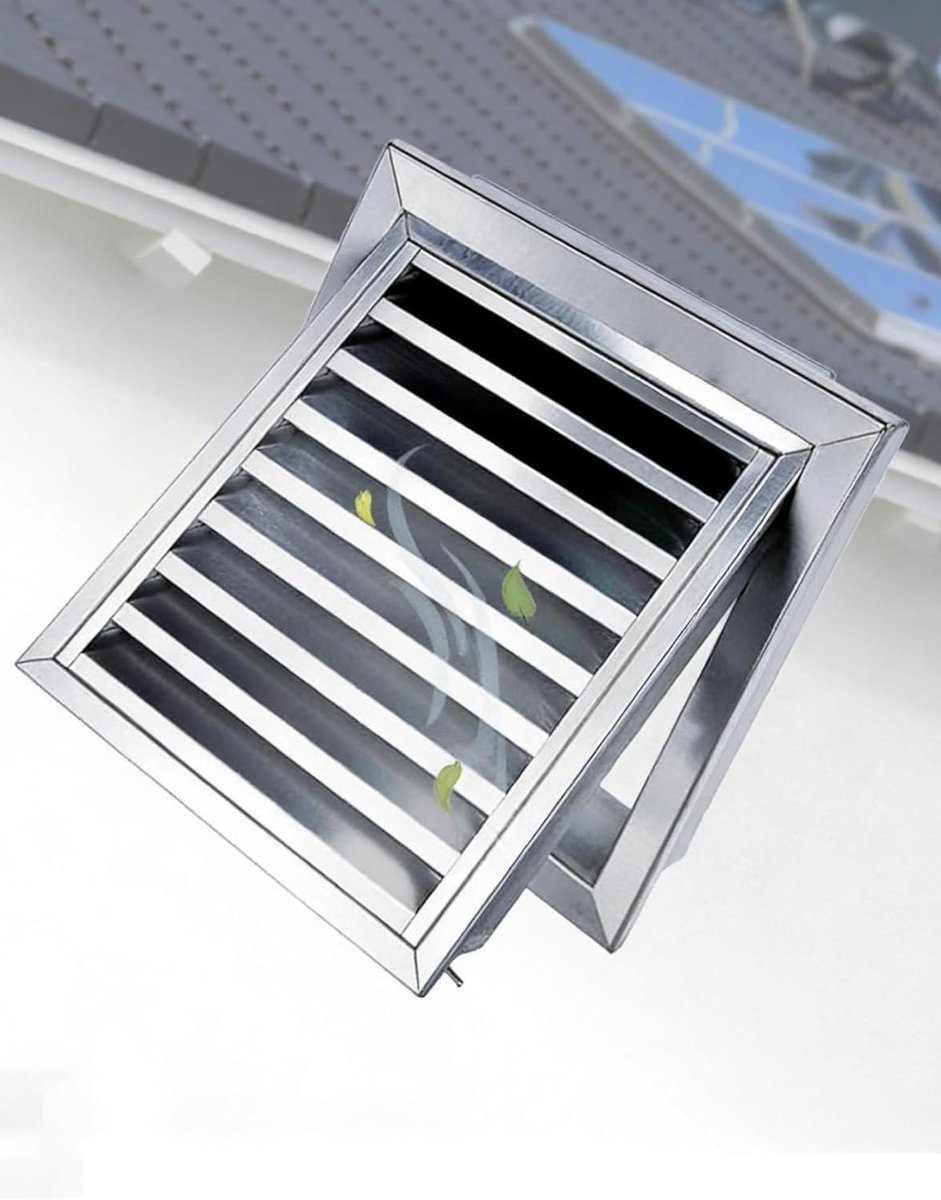 Ventilatierooster RVS - Lamelrooster Afneembaar - Verbeter Luchtstroom - Roestvrij Staal - Aanpasbaar - Zilver