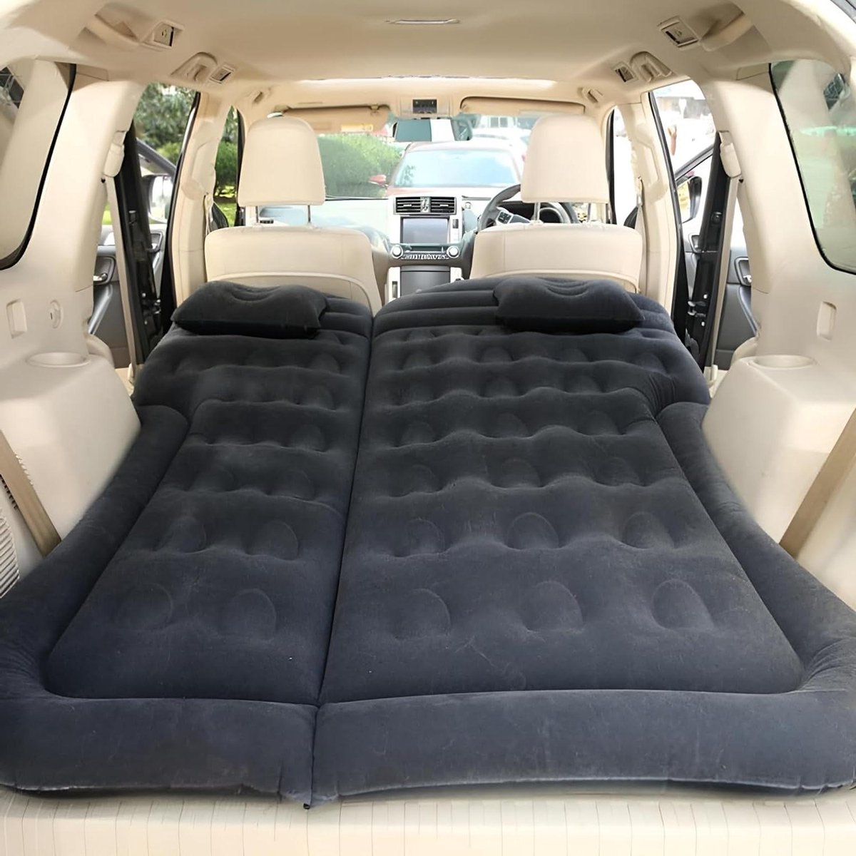 Auto Luchtbed - Slaapmat Auto - Kamperen Reizen - Verstevigd Materiaal - 100x130 cm - Zwart