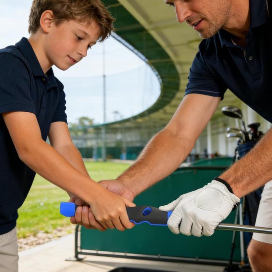 Golf Grip Trainer - Swing Hulp - Vaardigheid Verbeteren - Antislip Handvat - 156 cm - Blauw van GOLF — afbeelding 2