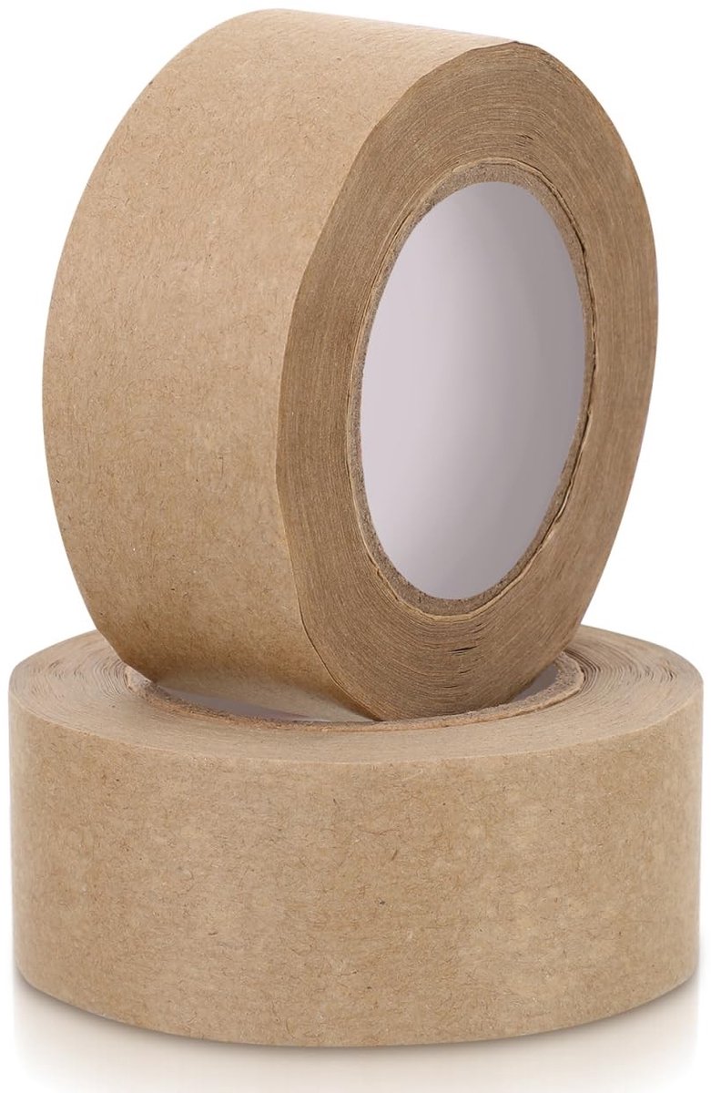 Water Activated Wet Adhesive Tape Bruin - Acid Free Plakband voor Foto's, Schilderijen en Kunstprojecten, Veilig en Zonder Schade