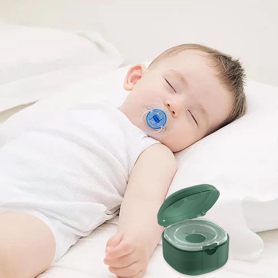 Fopspeenhouder - Speen etui - Baby spullen bewaren - Stofdichte afdekking - 103 cm - Groen — afbeelding 4
