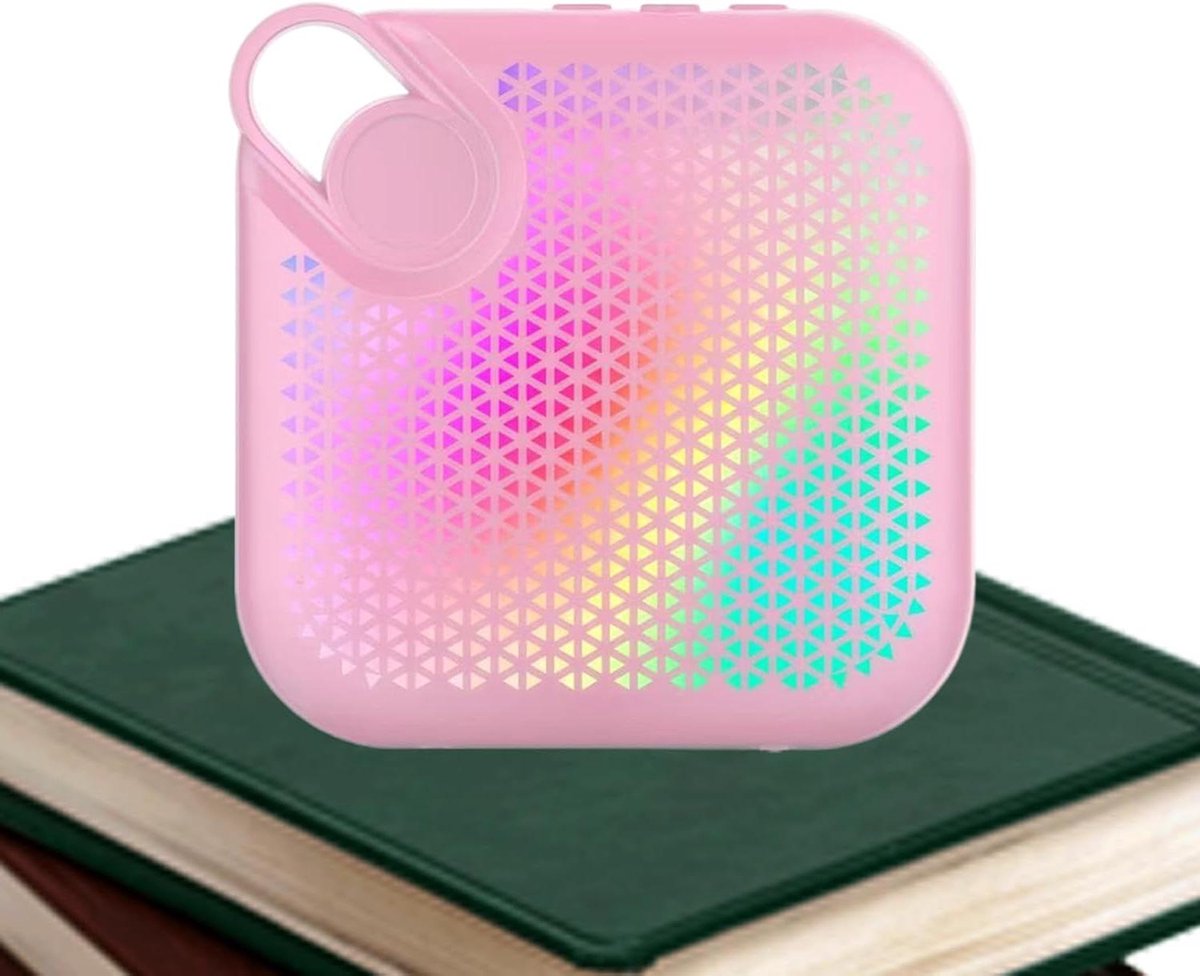 Portable Wireless Speaker, Compact Desktop Audio, Speaker with RGB Light, Lightweight Battery, Clear Stereo Sound for Home, Travel, Beach, Shower, Party and Camping Use