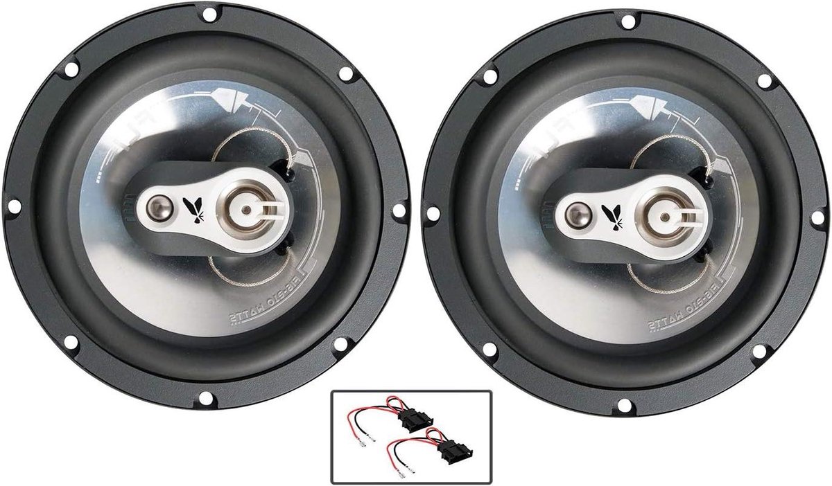 Auto Luidsprekers - Muziek Upgrade - Verbeteren Geluid - Inclusief Adapters - 6.5 Inch - Zwart