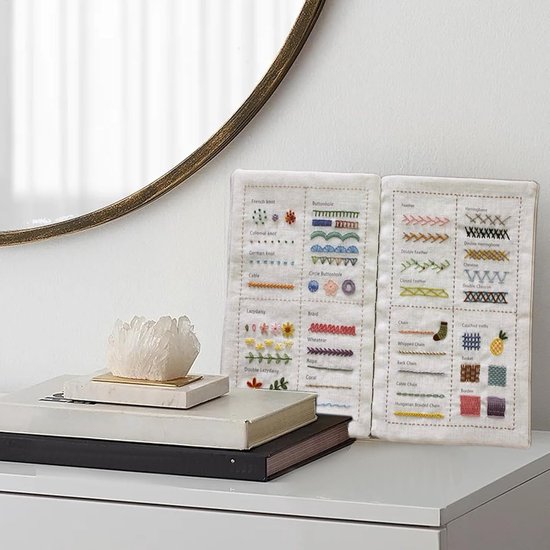 Borduursteek Boek - Naaihandboek Linnen - Creatief Handwerk - Draagbaar Reisformaat — afbeelding 2