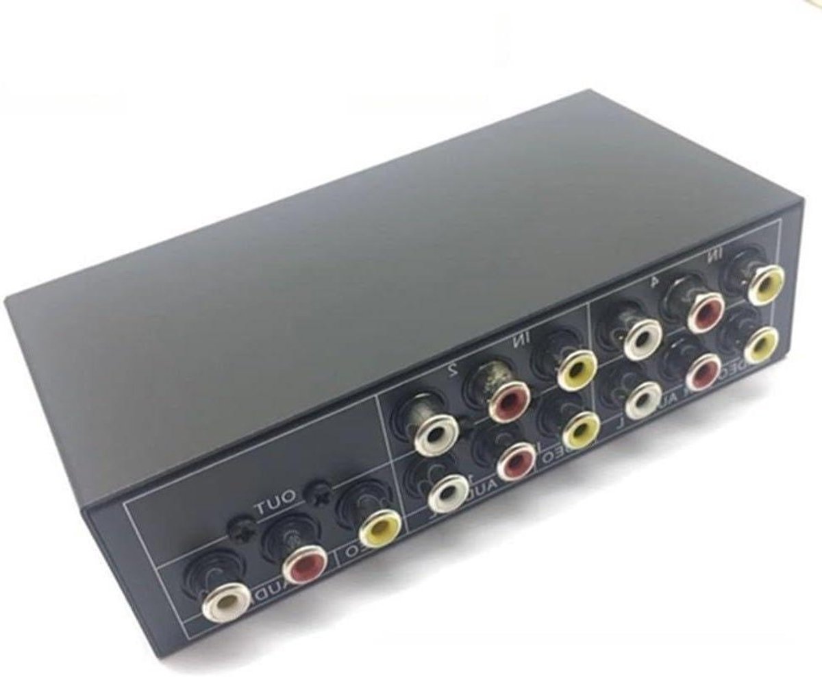 AV Schakelaar - Audio Video Switch - Meerdere Apparaten - 4 Poort Ingang - 18 x 12 x 5 cm