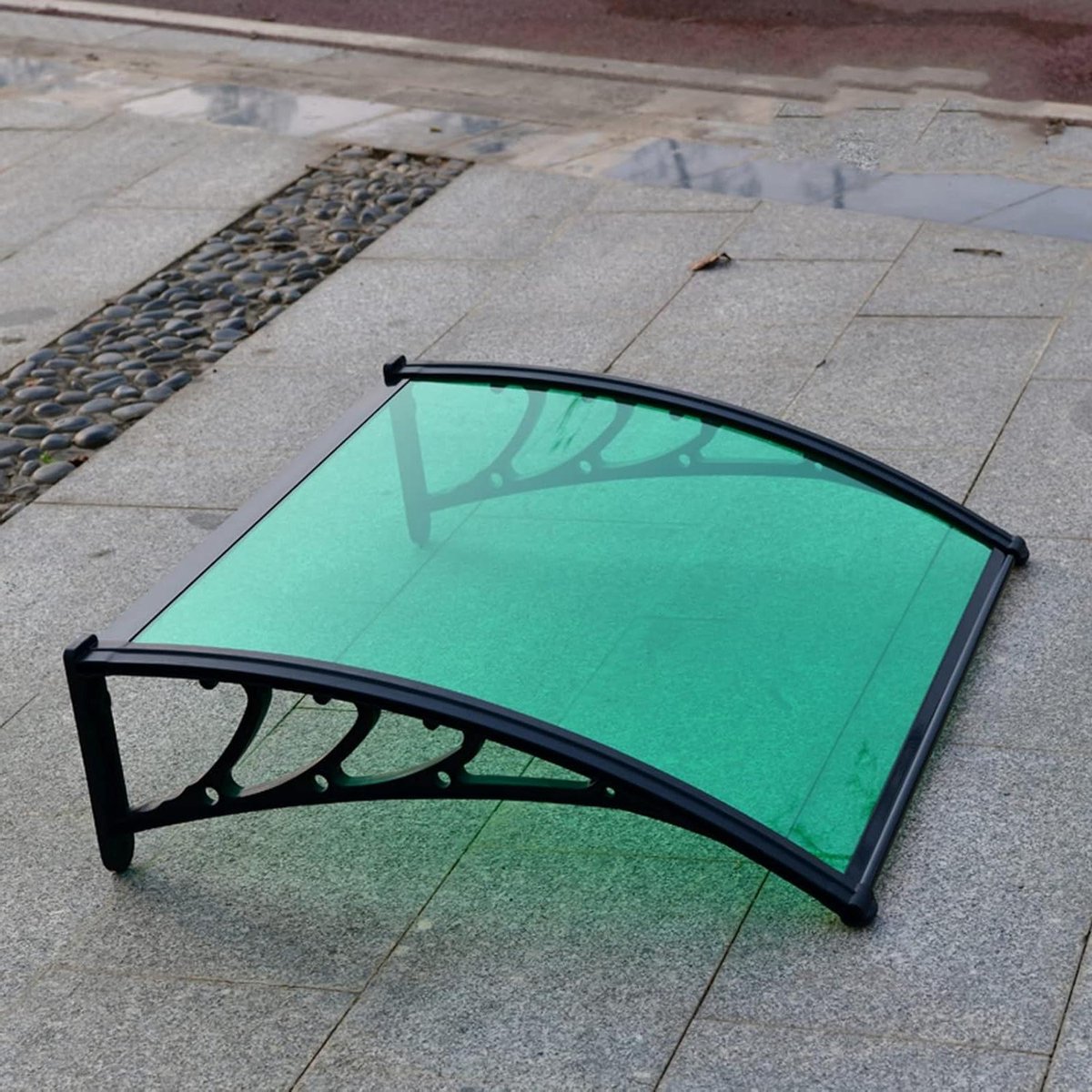 Groene overkapping voor tuin, veranda, waterdicht, voor terras, balkon, winkel, café, moderne raamluifel met polycarb-materiaal