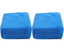 Microvezel Was Spons - Detail Pads - Auto Reinigen - Krasvrije Applicator - 13x9x4CM - Blauw