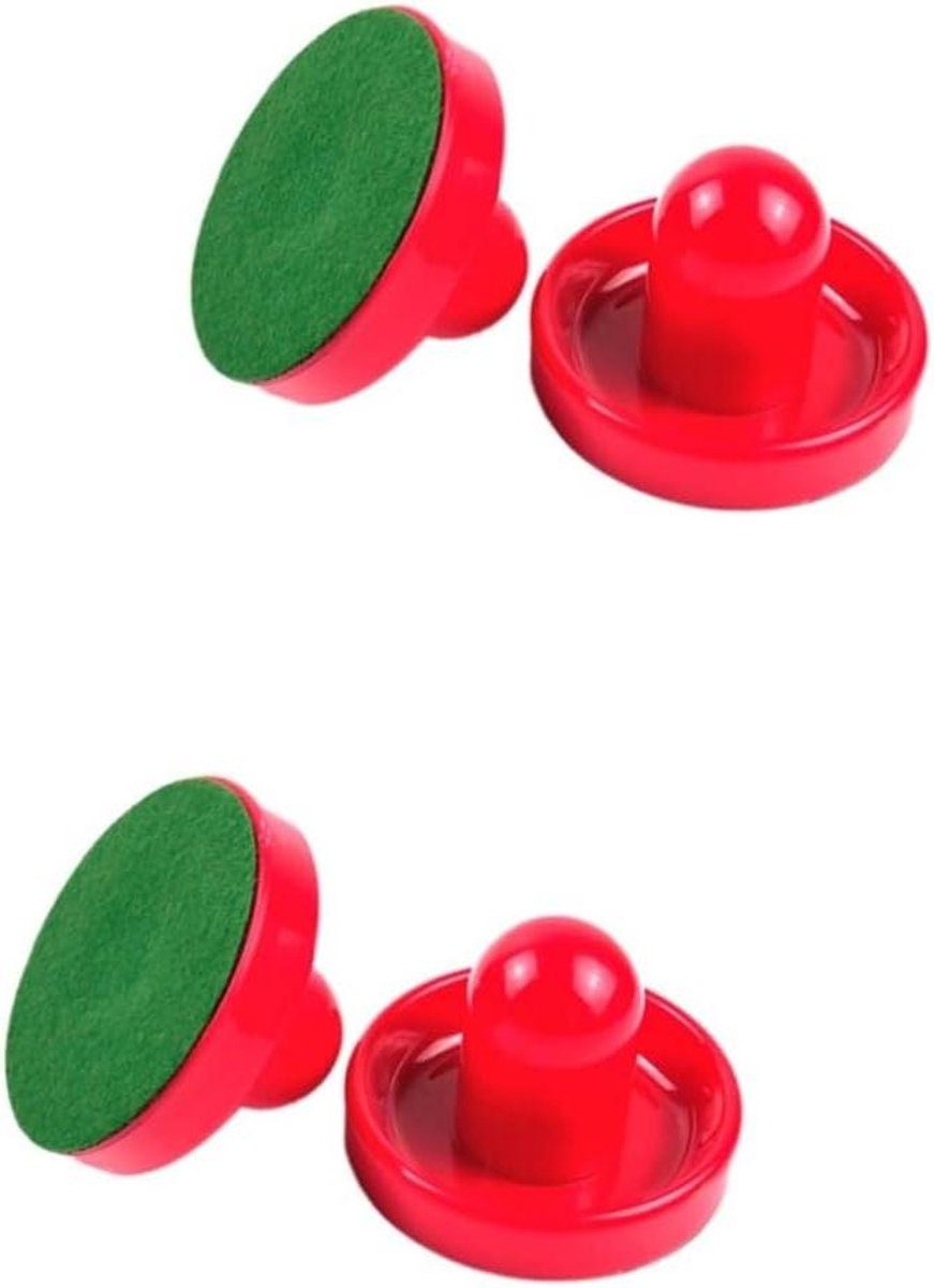 Air hockey peddels - Pushers sliders - Tafelspel spelen - Ergonomisch ontwerp - 4 stuks - Rood