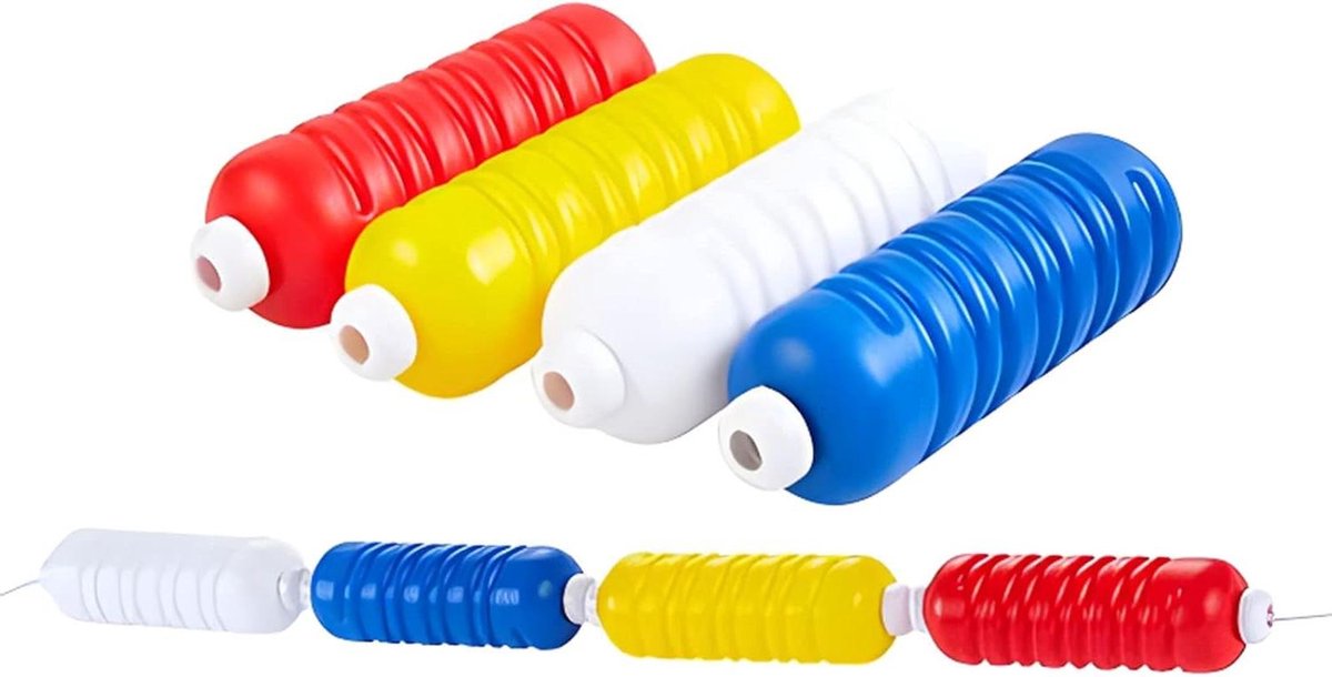 Zwembad scheidingslijn - Veiligheidstouw drijflijn - Baden verdelen - Brede drijvers - 3 meter - Wit blauw geel