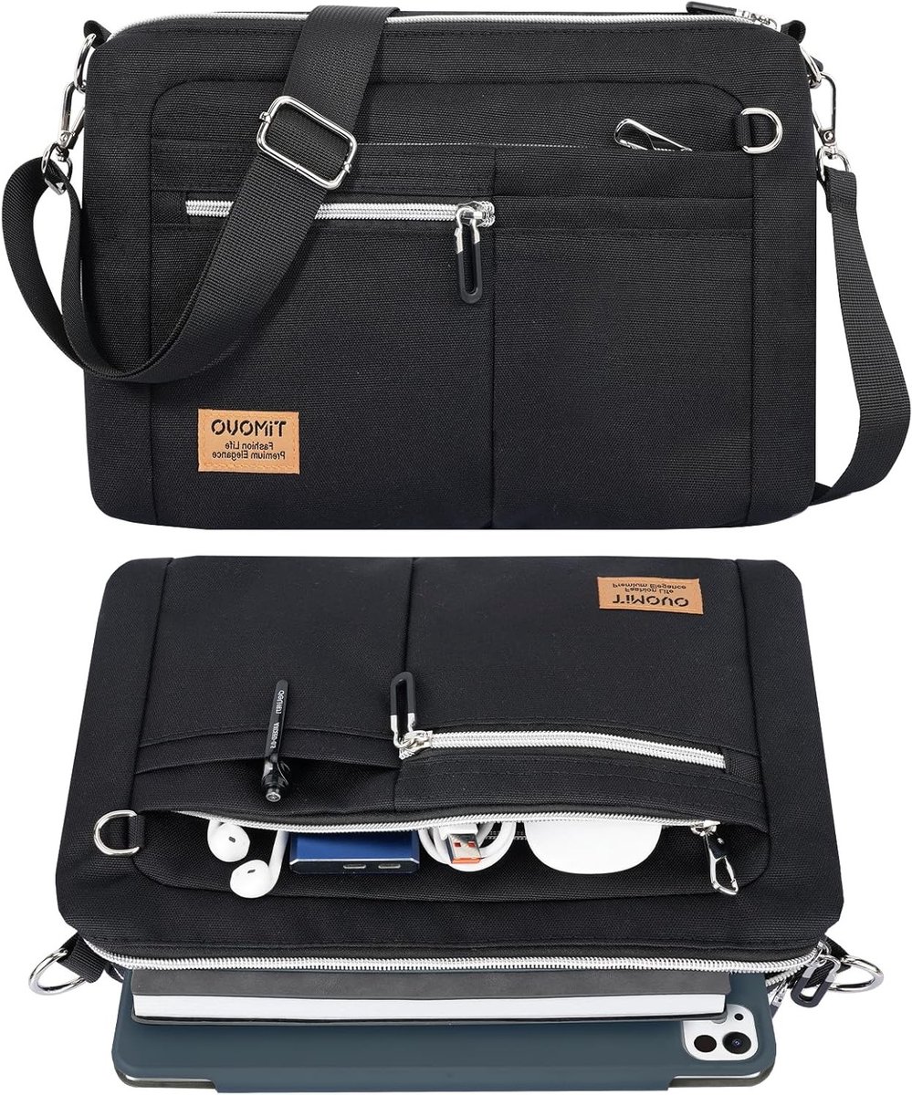 Tablet Sleeve Tas voor 9-11 Inch Tablets, Geschikt voor iPad en Galaxy Tab, Met Schouderband en Anti-Diefstal Ontwerp, Zwart