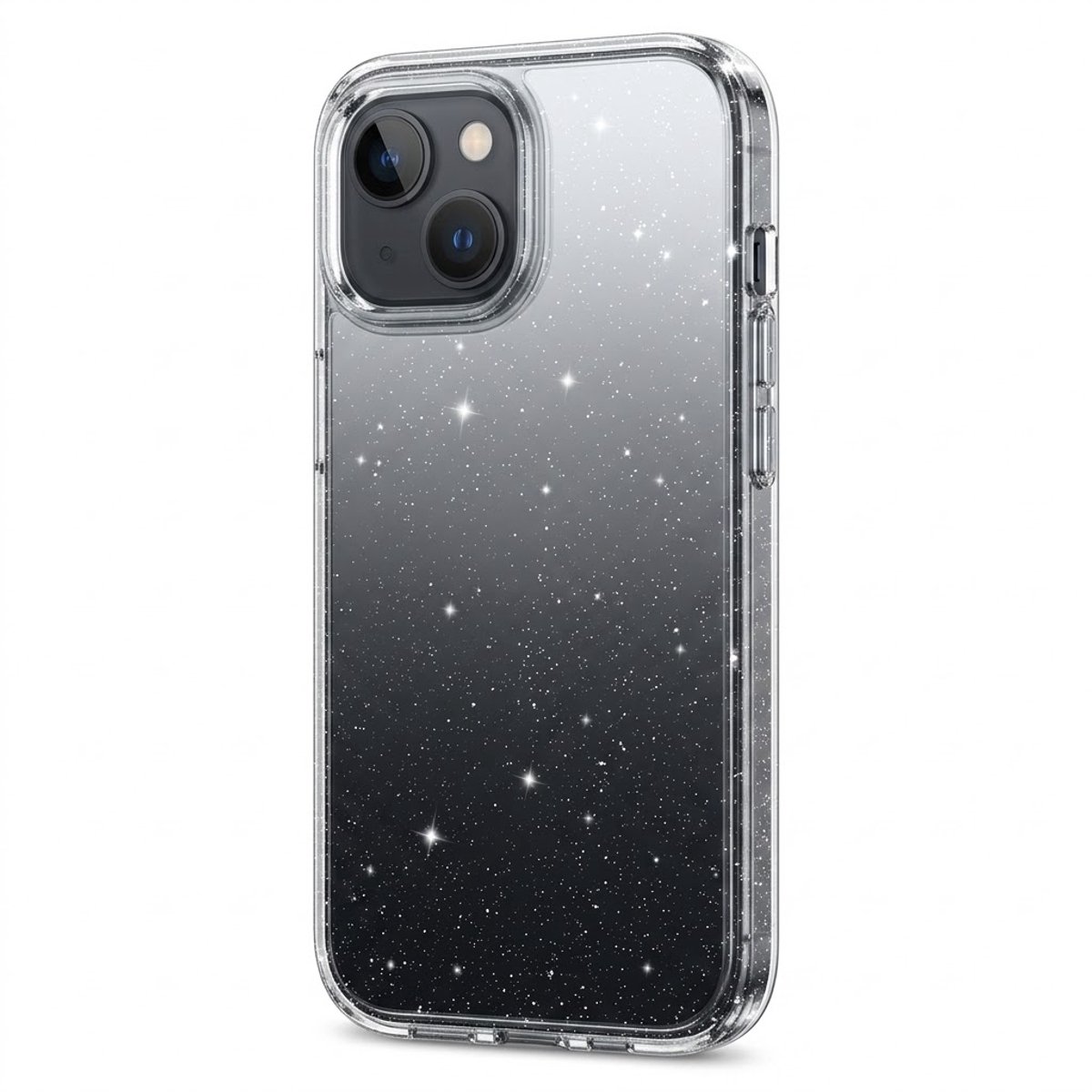 Glitter Hoesje Geschikt voor iPhone 13 Telefoonhoesje Case transparant