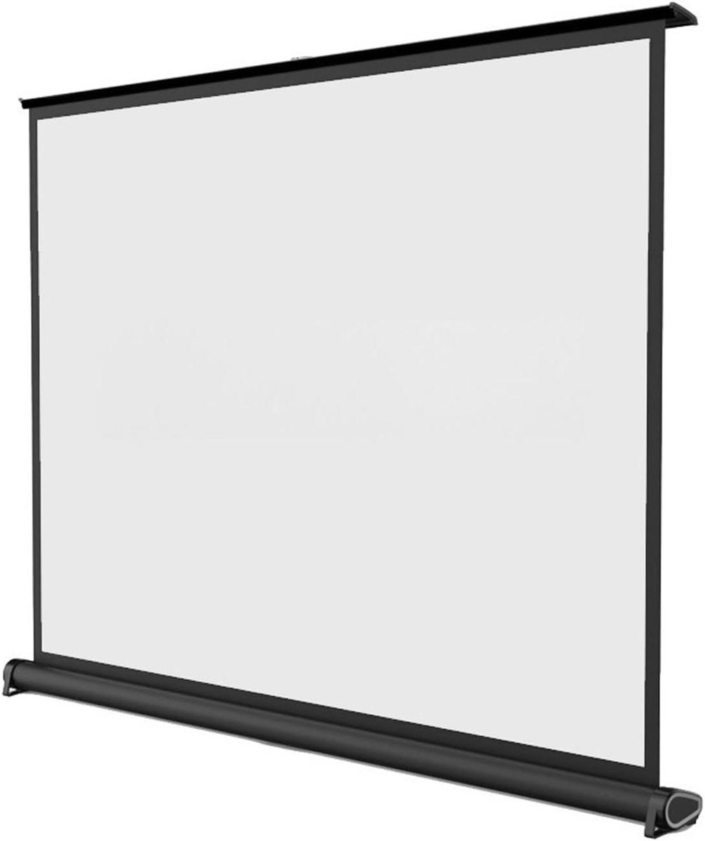 HJXGQJM Projectiescherm, 76 cm, 102 cm, 127 cm, 127 cm, mobiel intrekbaar projectiescherm, voor videoprojectoren, gebruik buitenshuis thuisbioscoop, vloerprojectiescherm (11:9 cm)
