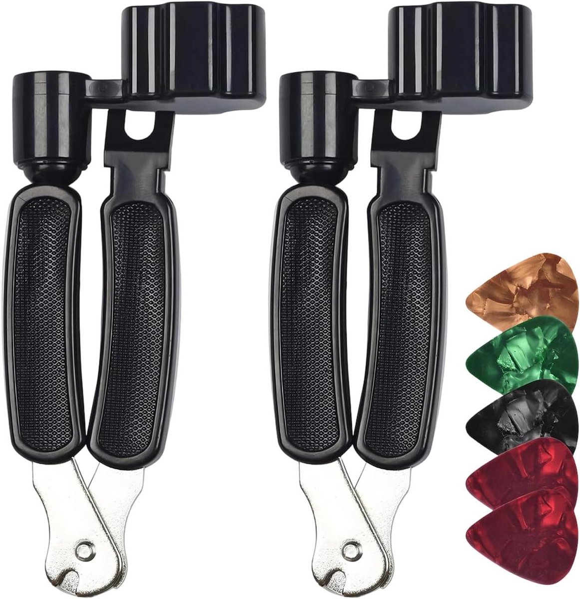 Gitaar Snaarwinder - Snaar Tool - Gitaar Onderhoud - Antislip Handgreep - 2-delig - Zwart