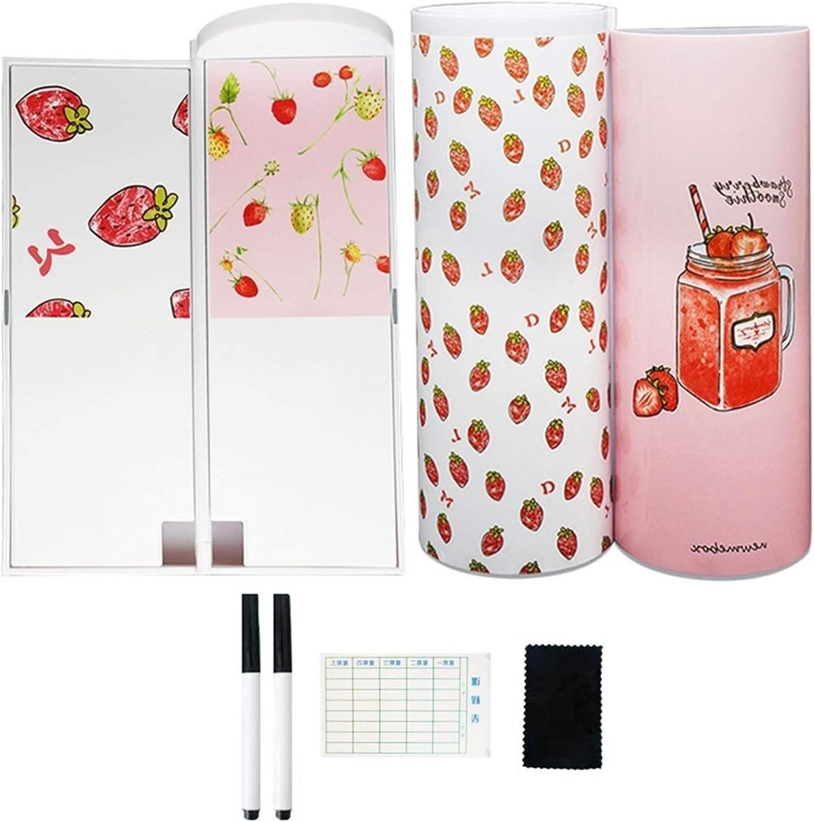 Whiteboard Etui Met Rekenmachine Schakelaar Cartoon Pen Box Voor Jongens Meisjes School Briefpapier Etui (kleur: Rood)