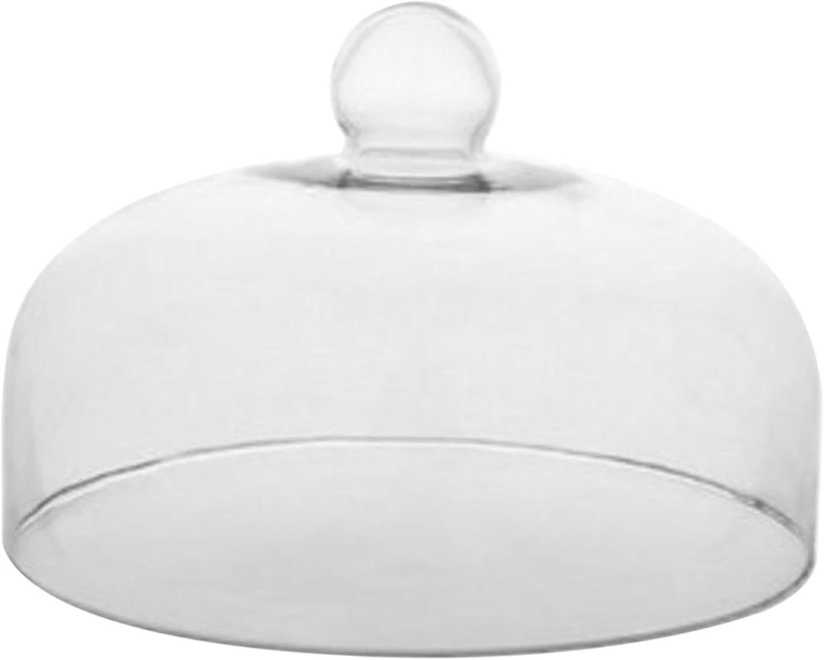 Glazen Cake Dome - Taart Deksel - Vers Houden - Met Handvat - 28 cm Diameter - Transparant