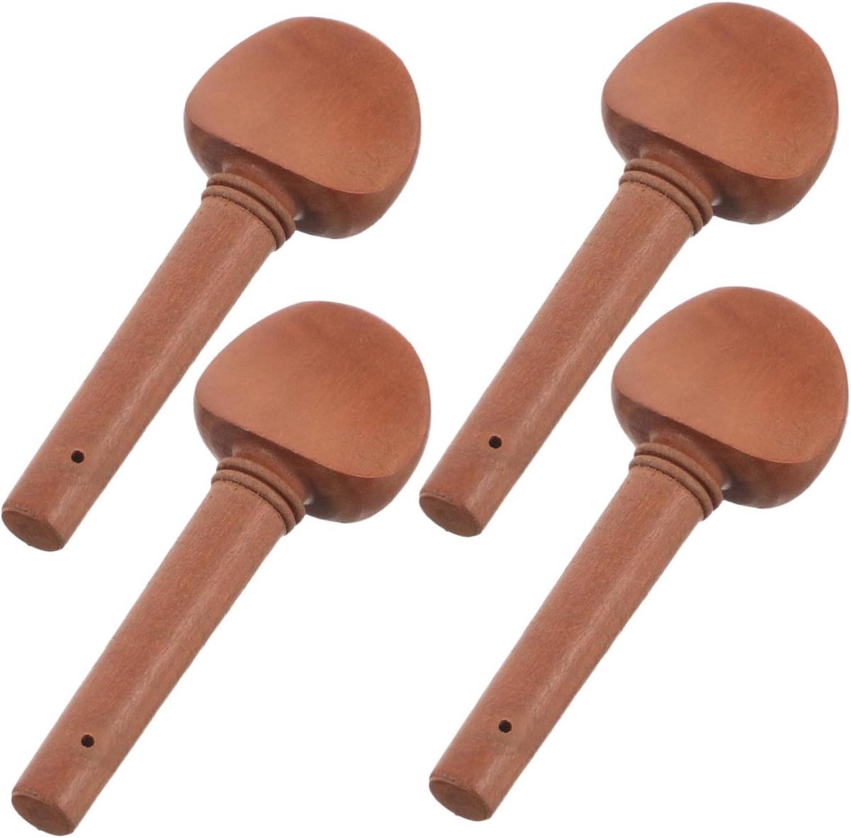 Viool Stemknoppen - Houten Stemmers - Viool Stemmen - Kwaliteit Jujubehout - 4 Stuks - Bruin