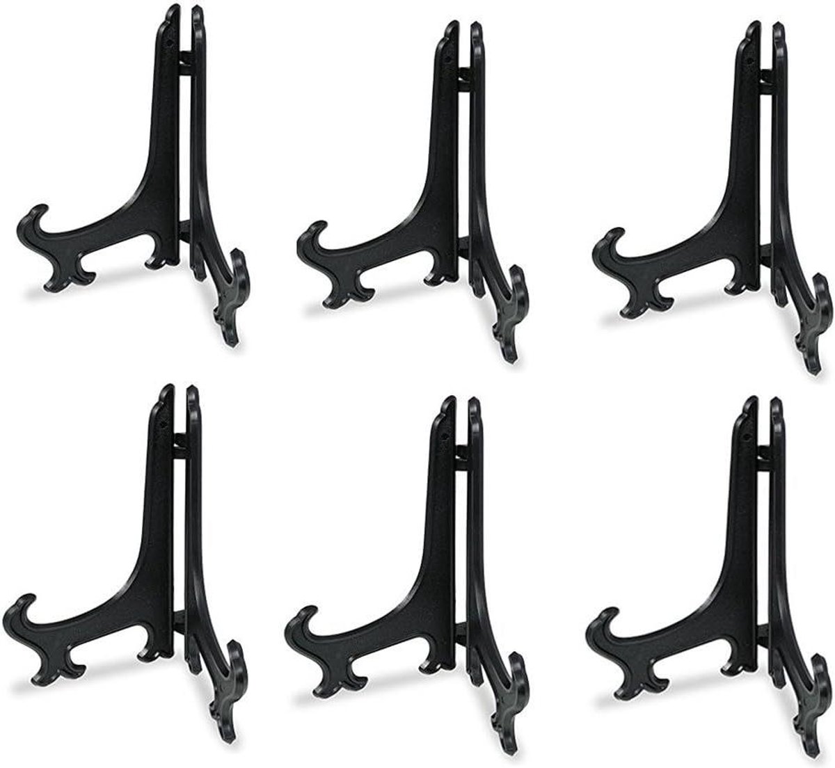 Display Standaards - Platen Houders - Decoratief Gebruik - Inklapbaar Ontwerp - 10 Inch - Zwart