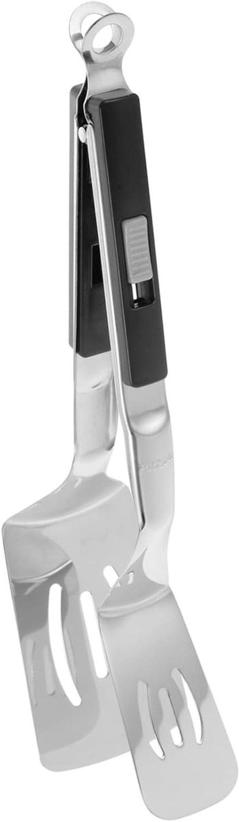 Spatel Tang - Keuken Tool - Koken En Grillen - 2-In-1 Ontwerp - 29.5 cm - Zwart