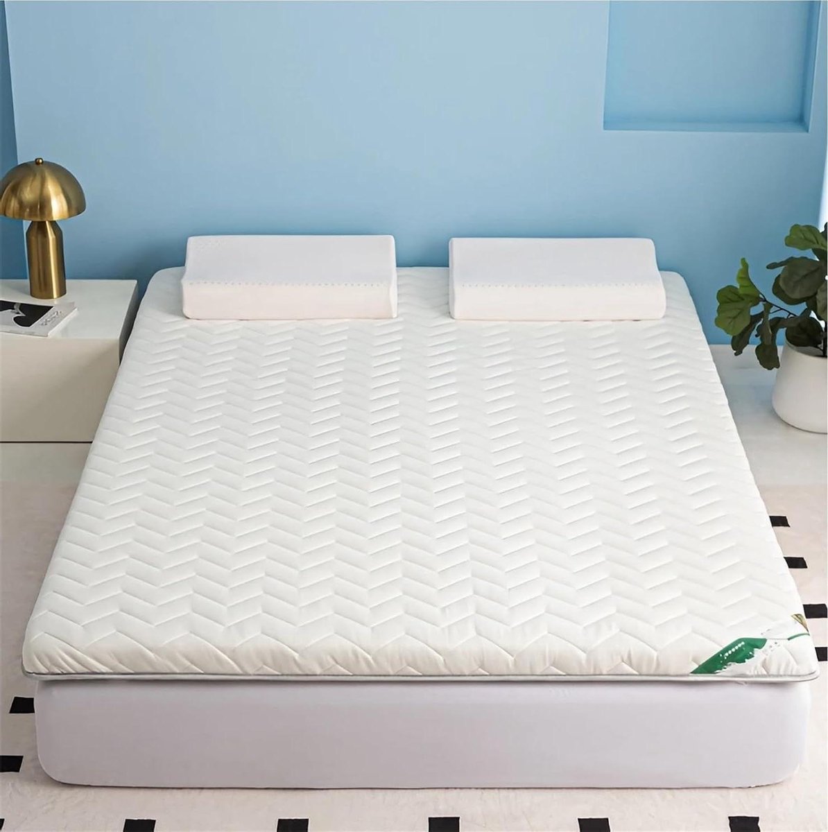 Vouwmatras - Vloermatras - Kamperen slapen - 4-laags ademend - 85 x 190 cm - Wit