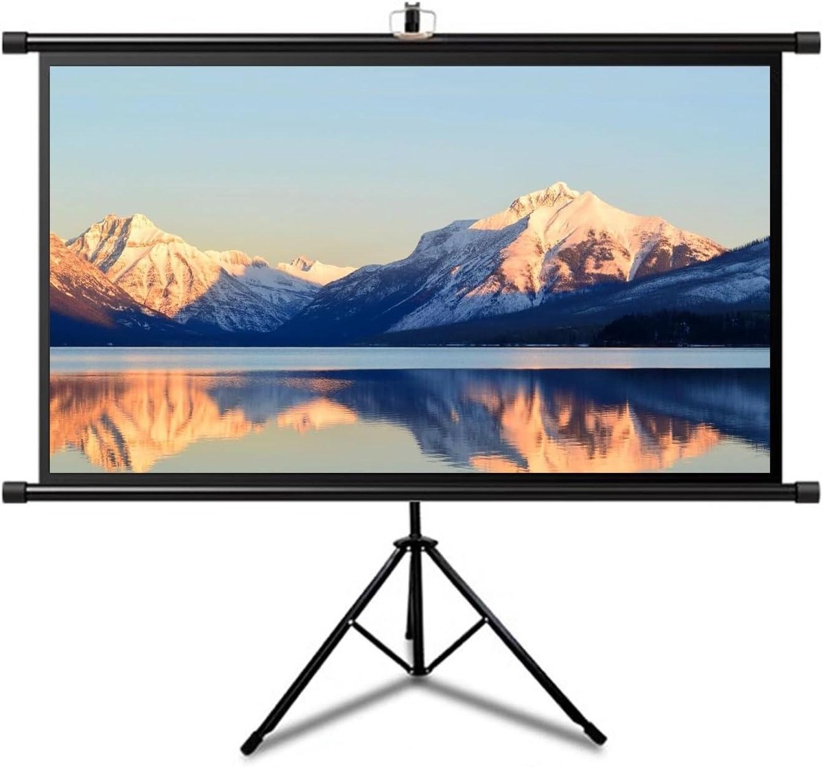 Projectiescherm met Statief - Draagbaar Scherm - Thuisbioscoop Buiten - In Hoogte Verstelbaar - 60 of 72 inch - Mat Wit