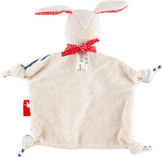 Knuffeldoek Hond - Zachte Deken - Comfort en Veiligheid - TÜV-geteste Kwaliteit - 28x23 cm - Grijs Gestreept — afbeelding 3