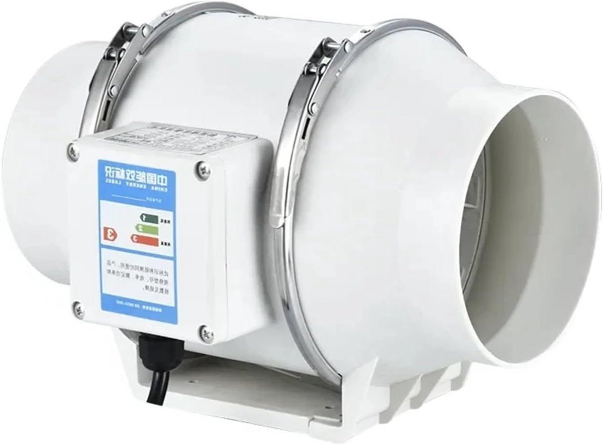 Afzuigventilator Inline - Kanaalventilator Badkamer - Lucht Zuiveren - Stille Werking - 5