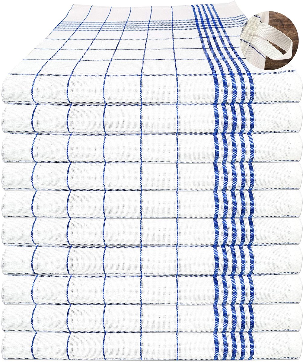 Innovra - Dailygoody - Theedoeken - Keukenhanddoek 10 stuks - 100% Katoen - Blauw-wit Geruit - Vaatdoeken - Geschikt voor dagelijks gebruik