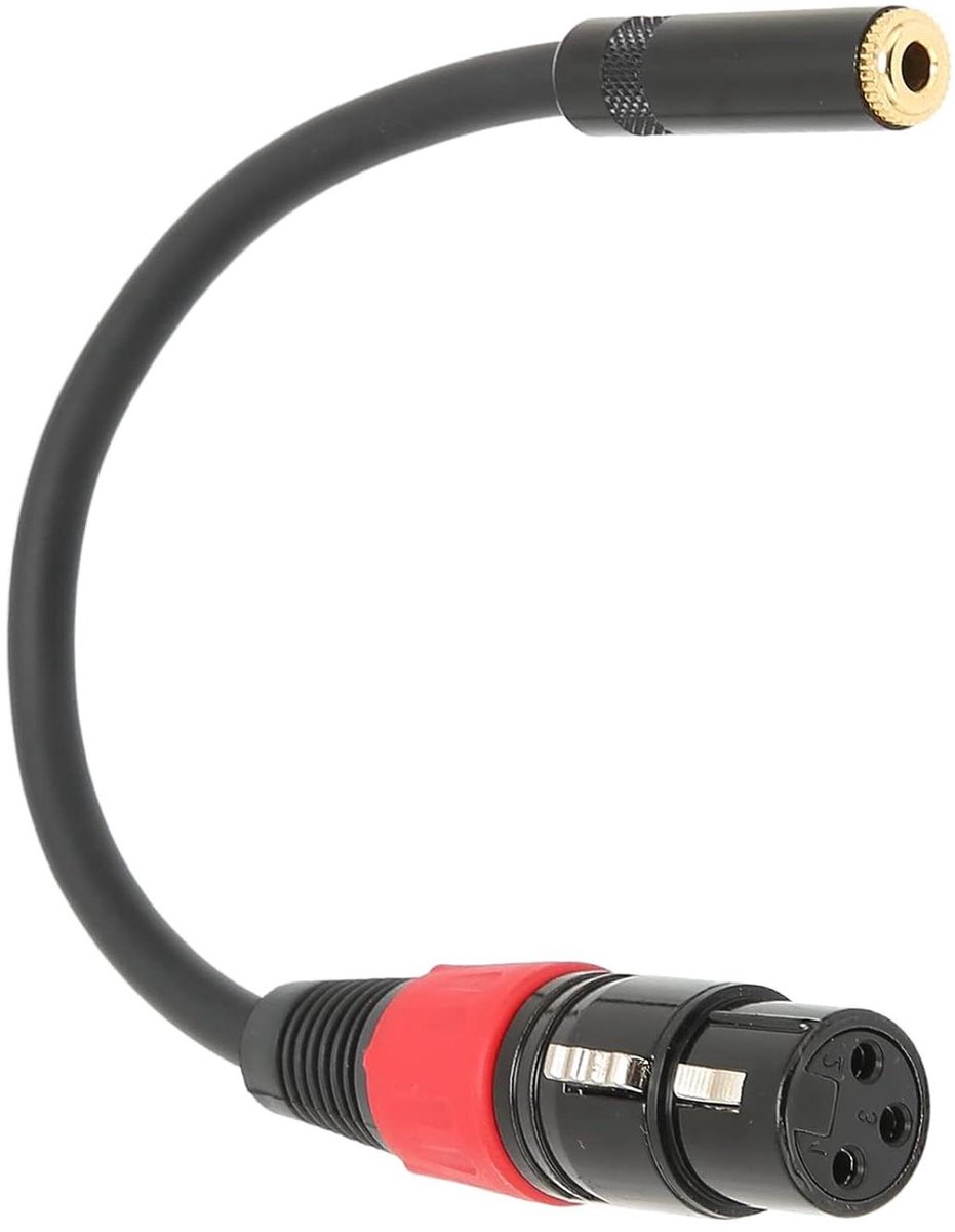 Microfoon Kabel - Mini Jack Converter - Audio Opname - XLR Naar 3.5mm - 17 x 13 cm - Zwart