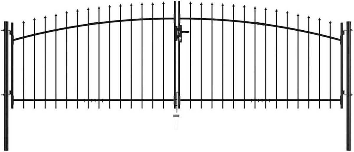 Dubbele Tuinpoort - Hekwerk Poort - Perceel Afscheiden - Gepoedercoat Staal - 400 x 149.5 