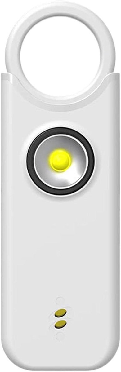 Persoonlijk Alarm - Veiligheidsfluitje Nood - Persoonlijke Veiligheid - 135 dB Geluid SOS - 9.5 x 4.7 cm - Wit