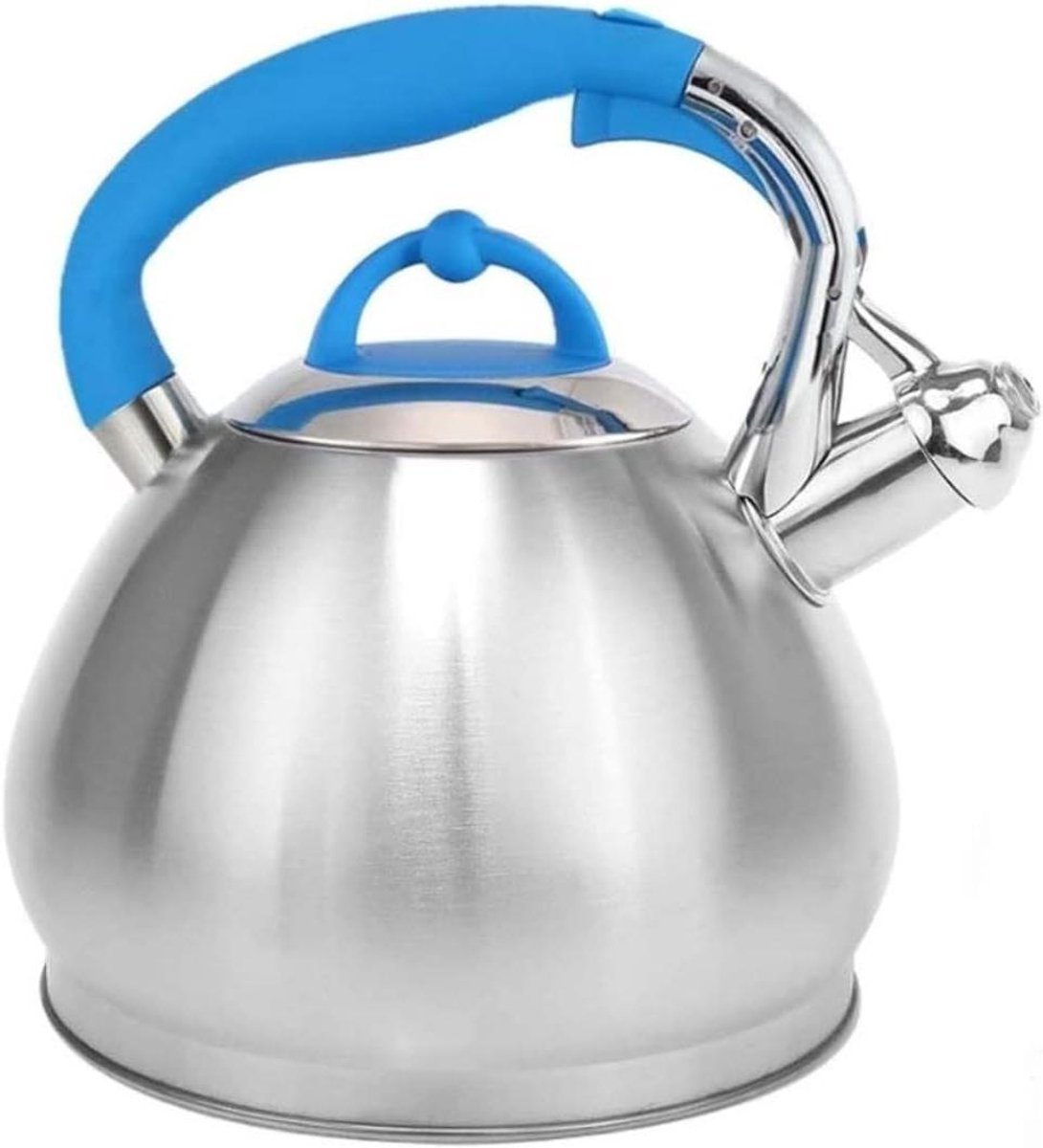 Fluitketel - Waterkoker - Water Koken - Veiligheidsfluit - 3.4L - Blauw