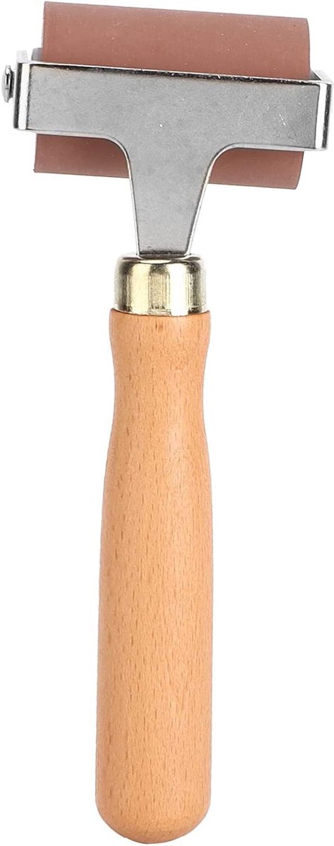 Rubberen roller - Verfroller lijmroller - Handwerk kunst - Antislip handvat - 5 cm - Zwart