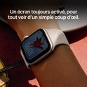 Apple Watch met always-on display om de tijd te zien.