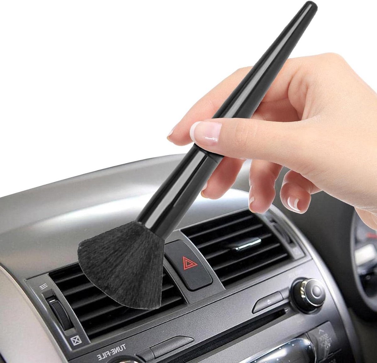 Reinigingsborstels Auto - Detailing Borstels - Interieur Reinigen - Zachte Vezels - Set van 5 - Zwart