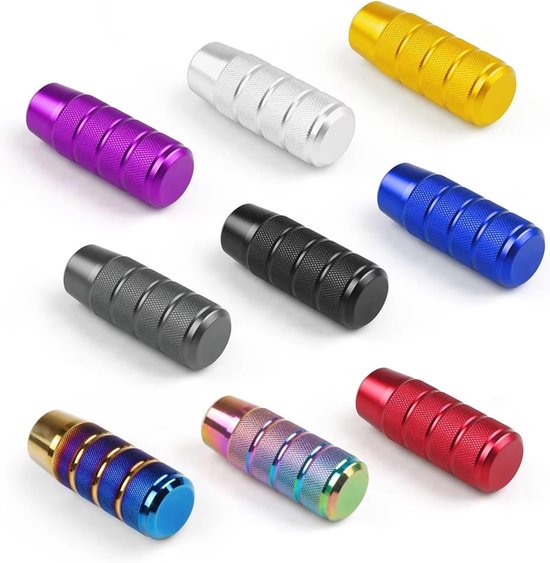 Schakelpookknop Aluminium - Versnellingspook Handmatig - Auto Interieur Tuning - Universele Pasvorm - 95MM Lengte - Rood — afbeelding 2