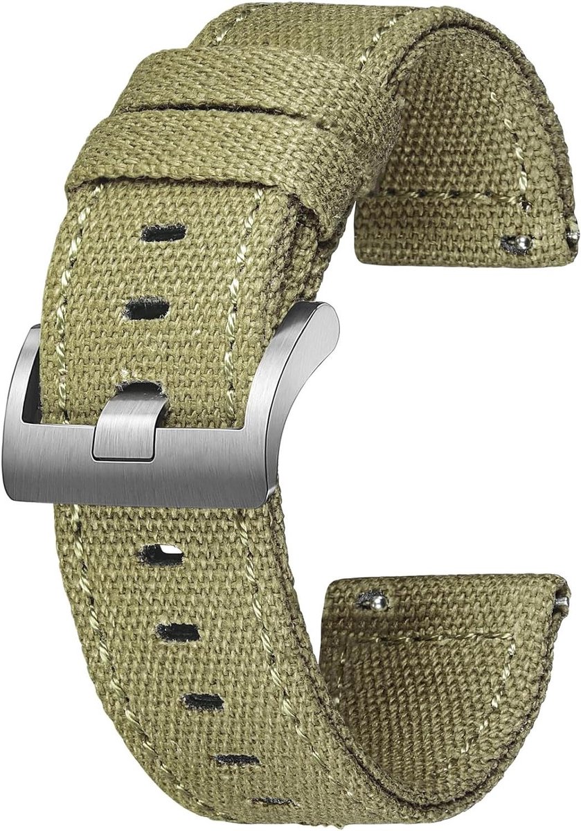 Horlogeband Canvas - Vervangende bandjes - Personaliseer uw look - Snel verwisselbaar - 18-24 mm - Diverse kleuren