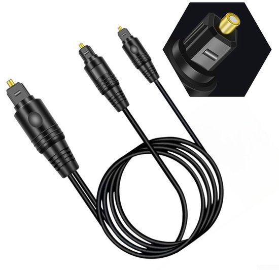 Digitale Optische Audio Splitter 1 tot 2, SPDIF Glasvezel Kabel voor Home Theater, voor PS4, voor Xbox, Soundbar - Zwart (3 meter) — afbeelding 4