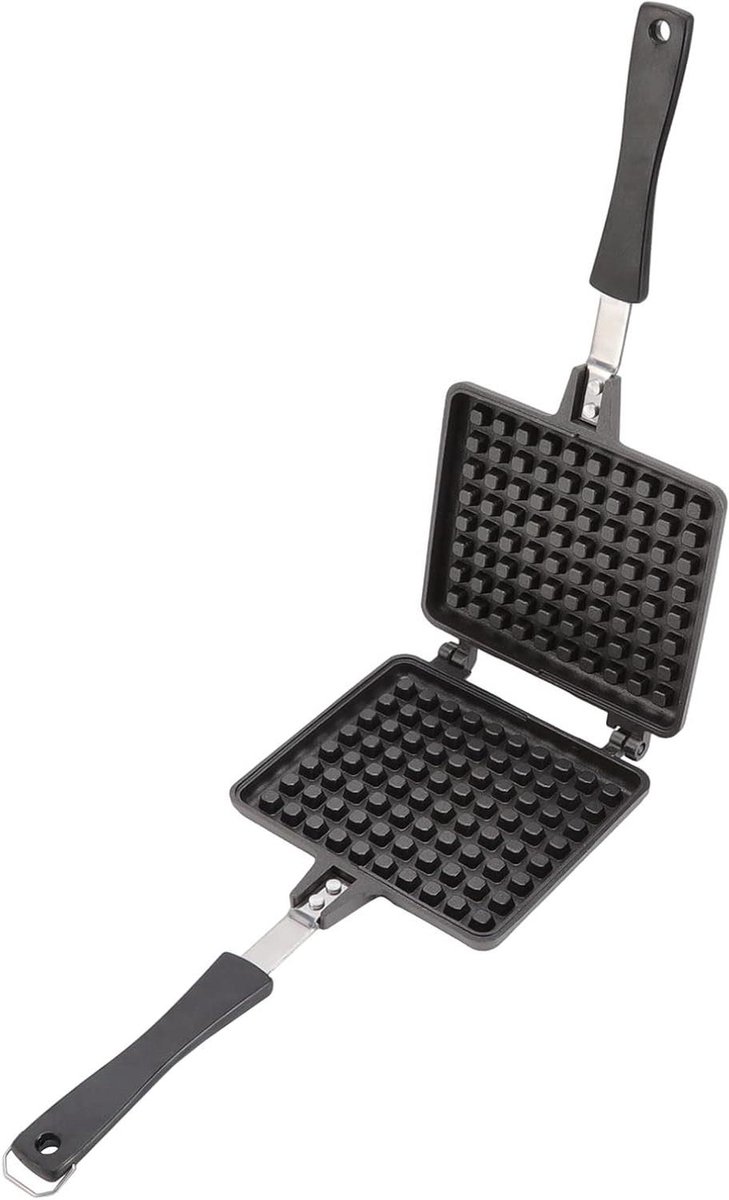 Wafelijzer Pan - Non Stick Aluminimum - Eenvoudige Bediening - Universeel Vierkant