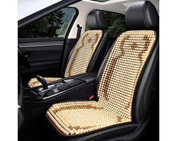 MANUKS Comfort zitkussen van houten kralen, individuele stoelhoezen, stoelbekleding, houten ballen, massage autostoelkussen, hout, universele mat voor auto, vrachtwagen, rolstoel en stoel (B)