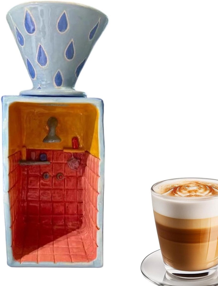 Koffiezetapparaat - Filterbeker Druppelaar - Thuis Koffie Zetten - Herbruikbaar Siliconen - 15 x 10 x 10 cm - Zwart