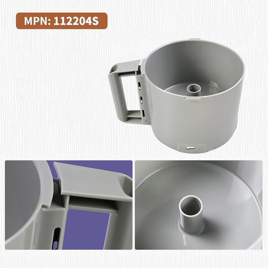 Snijkom Keukenmachine - Accessoire Kom - Voedselbereiding Vereenvoudigen - Food Grade Materiaal - 3 Quart Capaciteit - Transparant — afbeelding 5