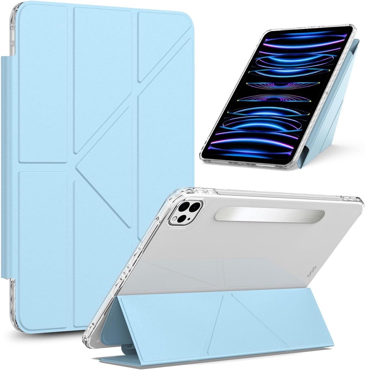Tablethoes - Beschermhoes - Tablet Beschermen - Magnetische Klep - 13 inch - Blauw