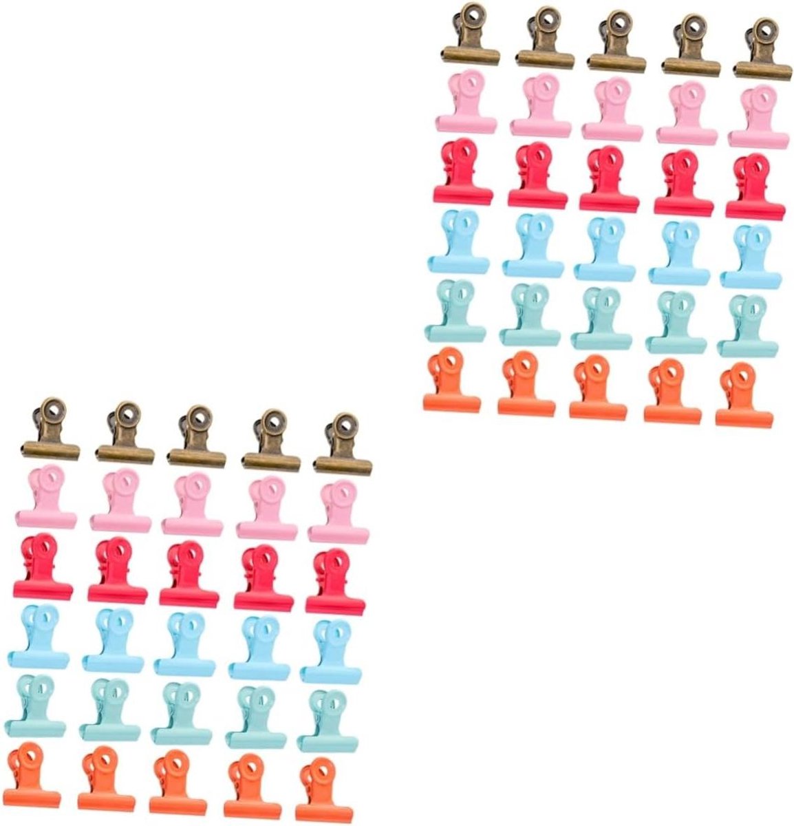 Metal Binder Clips - Papierklemmen - Documenten Organiseren - Zwaar Uitvoering - 80 Stuks - Gemengde Kleuren