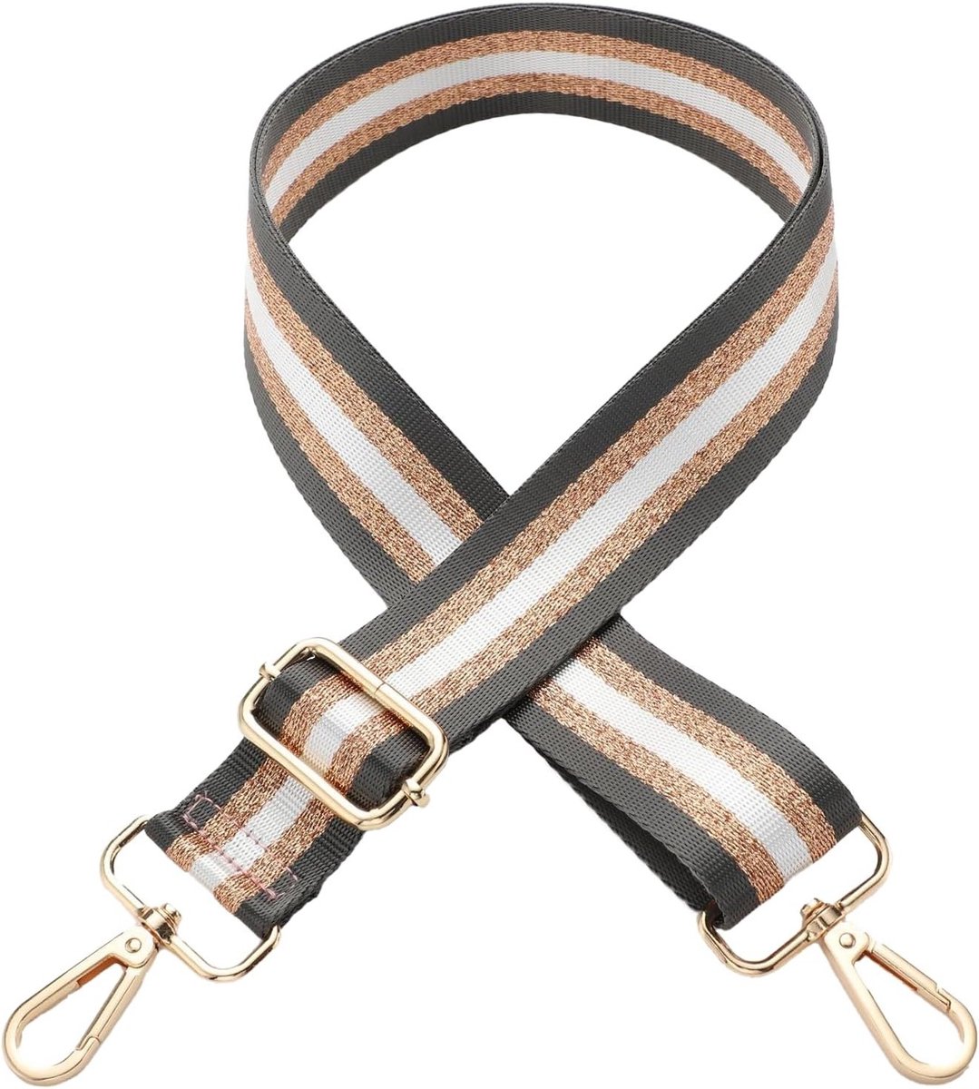 Verstelbare Schouderband voor Tassen, 3.8 cm Breed, Ideaal voor Schoudertassen, Tote Bags en Handtassen in Zwart, Khaki en Wit