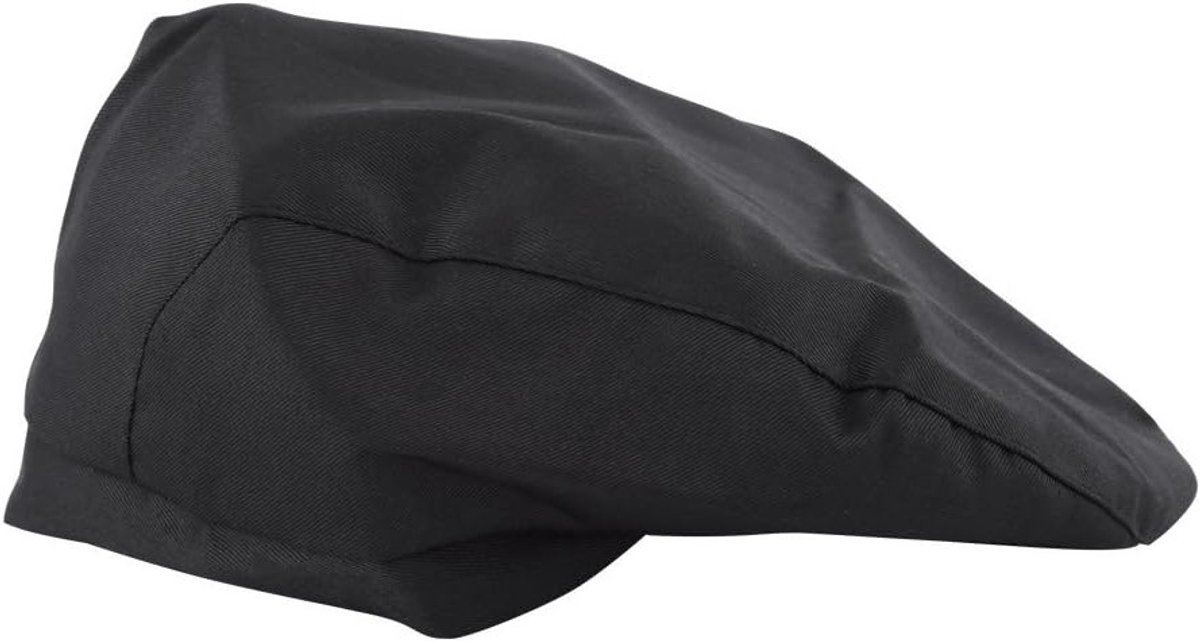 Catering Hoed voor Koks en Bakkers - Duckbill Beret Caps voor Mannen en Vrouwen - Professionele Keukenaccessoires in Zwart