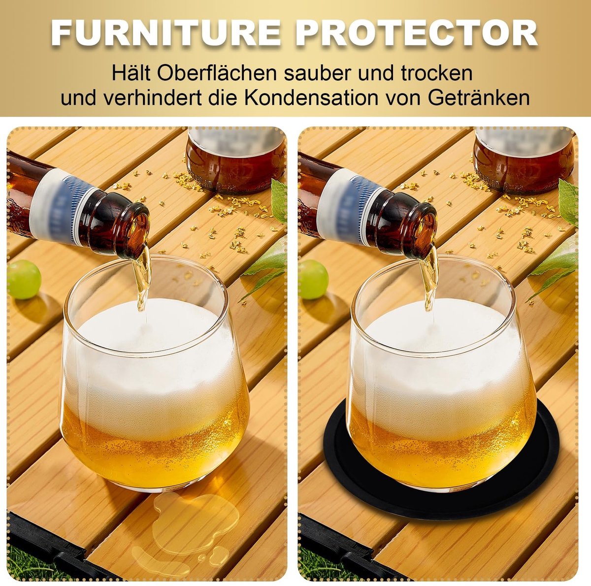 Dailygoods - Set van 36 Antislip Siliconen Onderzetters met Houder