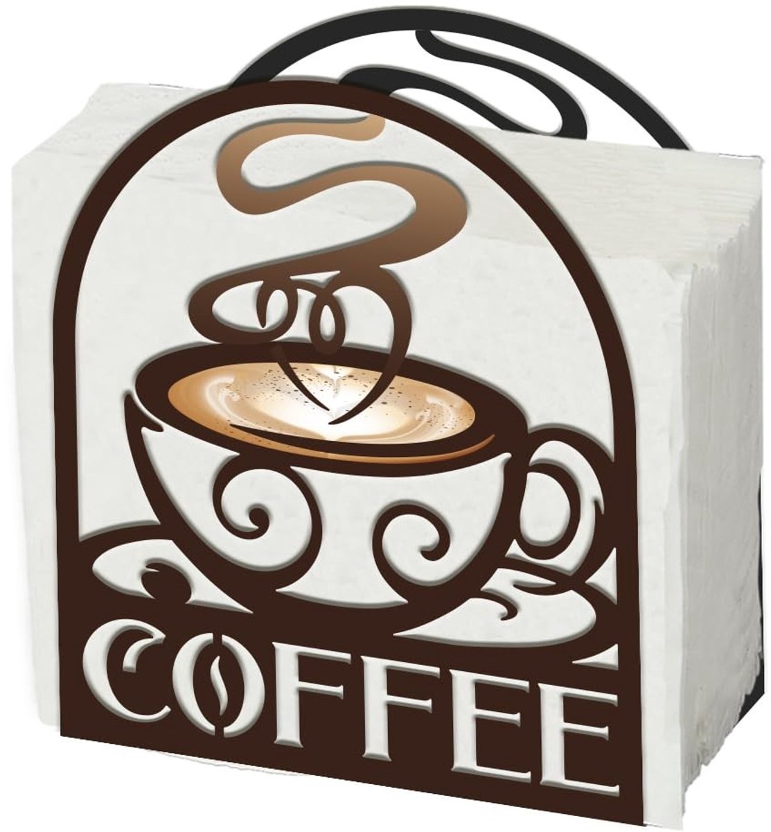 Dailygoods - Koffie Servet Houder Gietijzer Bruin